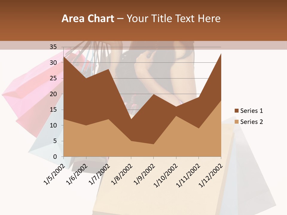 A Woman Holding Shopping Bags Powerpoint Template PowerPoint Template