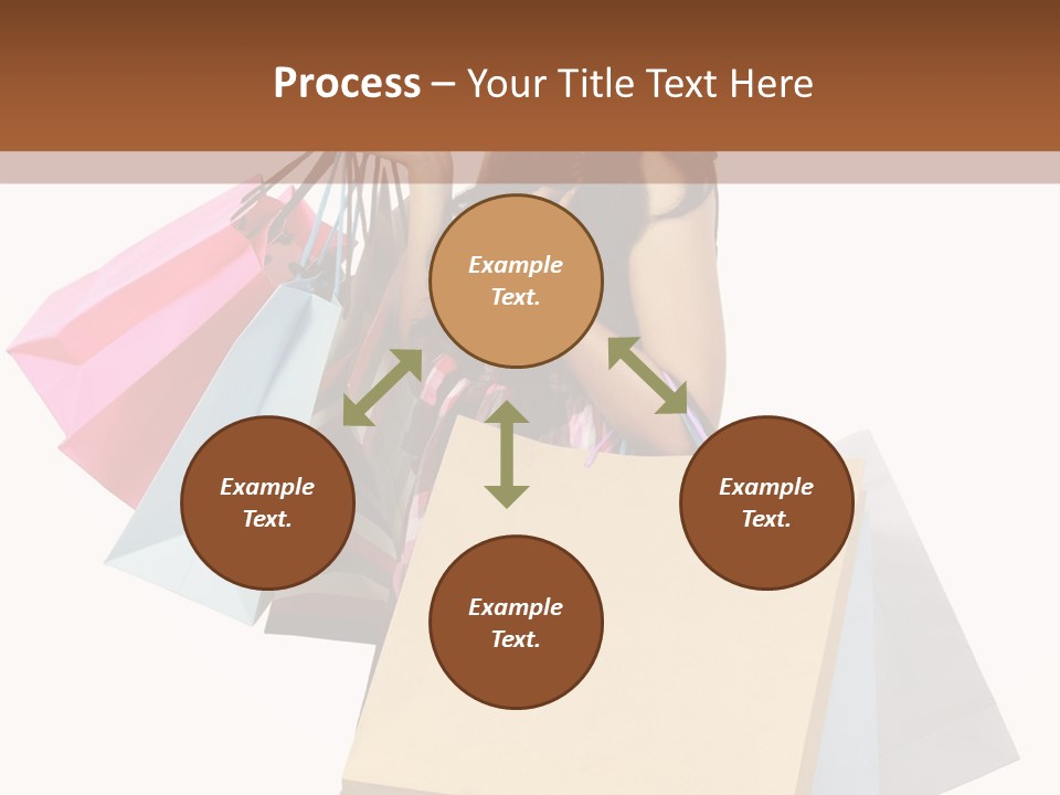 A Woman Holding Shopping Bags Powerpoint Template PowerPoint Template