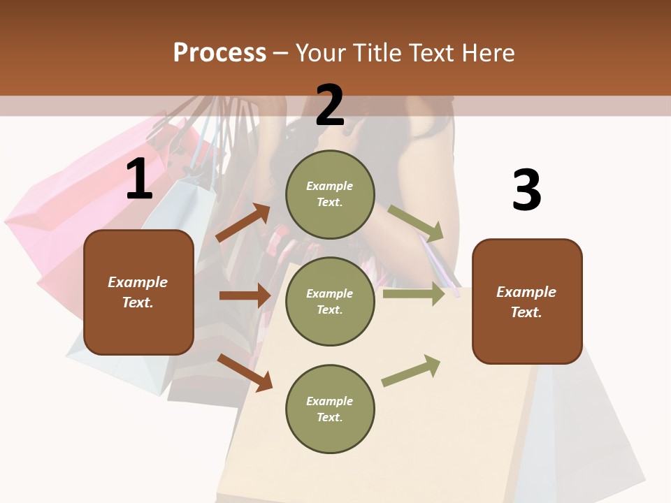 A Woman Holding Shopping Bags Powerpoint Template PowerPoint Template