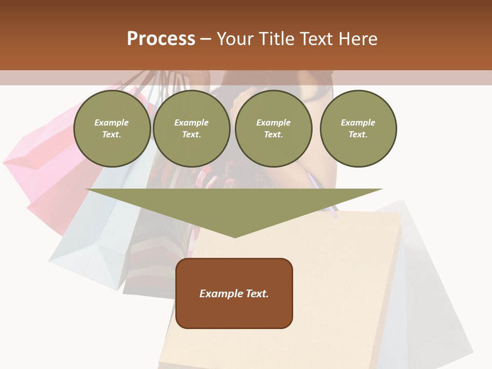 A Woman Holding Shopping Bags Powerpoint Template PowerPoint Template