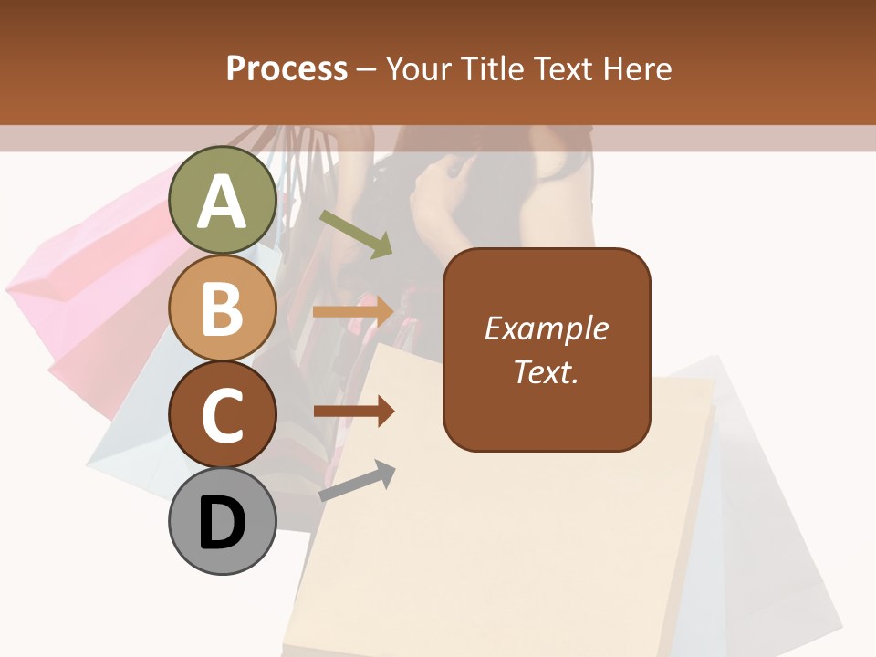 A Woman Holding Shopping Bags Powerpoint Template PowerPoint Template
