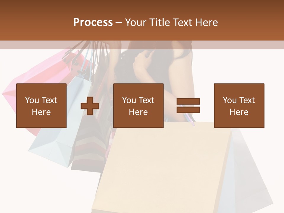 A Woman Holding Shopping Bags Powerpoint Template PowerPoint Template