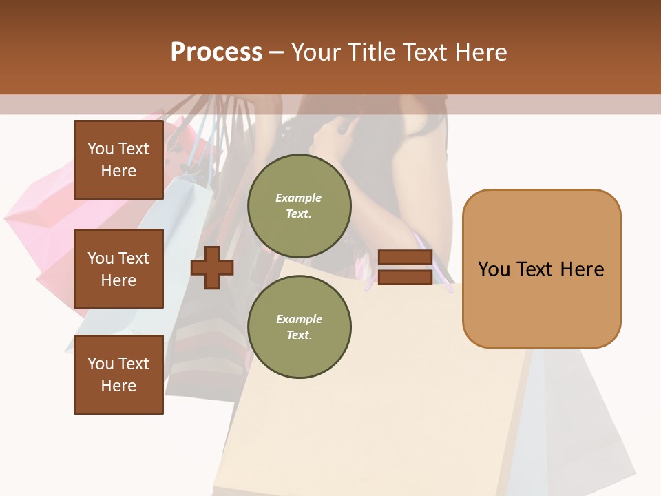 A Woman Holding Shopping Bags Powerpoint Template PowerPoint Template