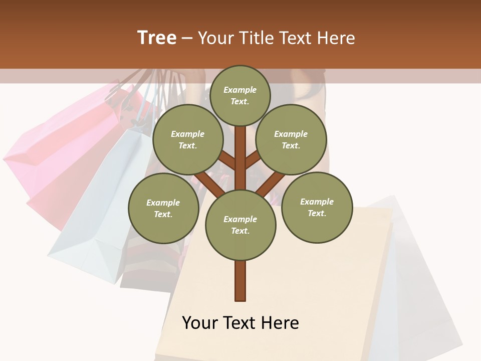 A Woman Holding Shopping Bags Powerpoint Template PowerPoint Template