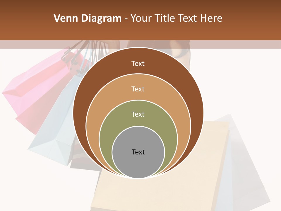 A Woman Holding Shopping Bags Powerpoint Template PowerPoint Template