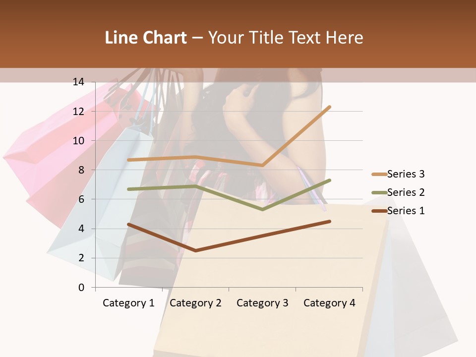 A Woman Holding Shopping Bags Powerpoint Template PowerPoint Template