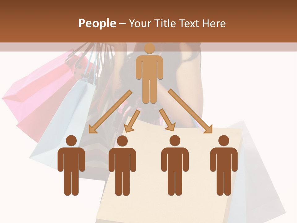 A Woman Holding Shopping Bags Powerpoint Template PowerPoint Template