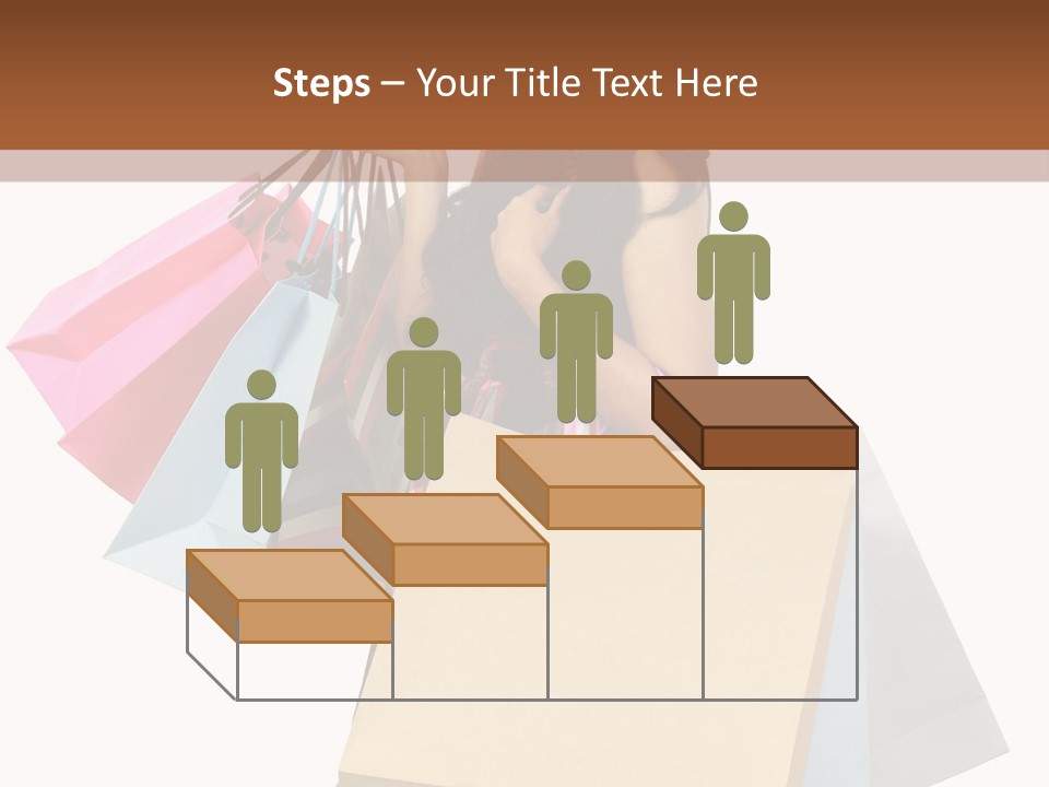 A Woman Holding Shopping Bags Powerpoint Template PowerPoint Template