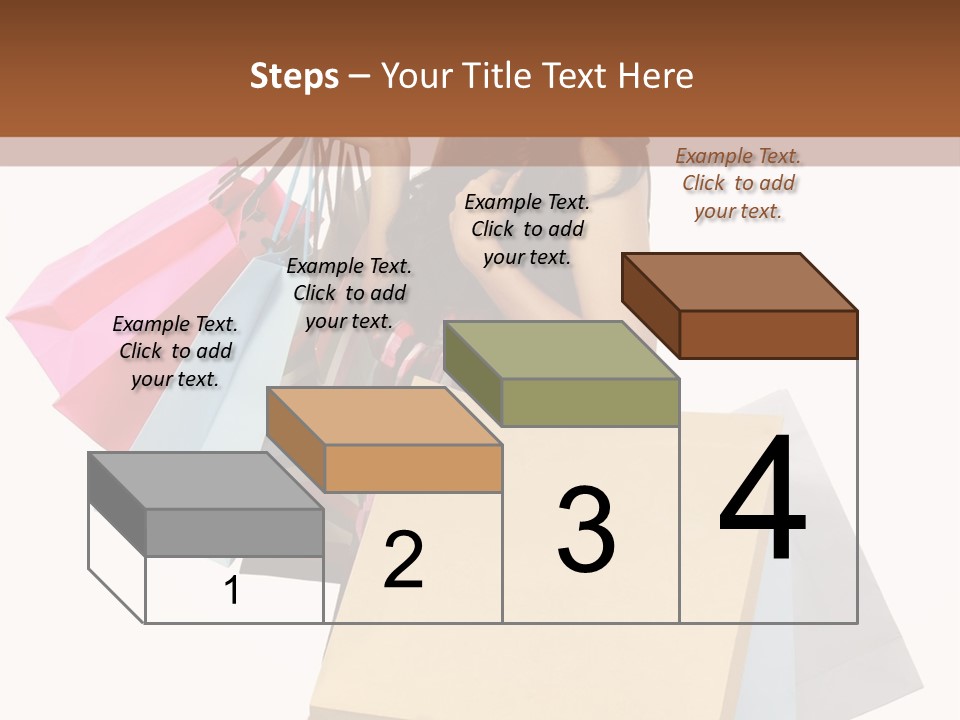 A Woman Holding Shopping Bags Powerpoint Template PowerPoint Template