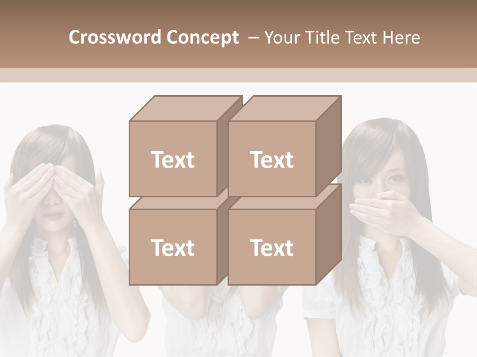 A Woman Covering Her Eyes With Her Hands PowerPoint Template