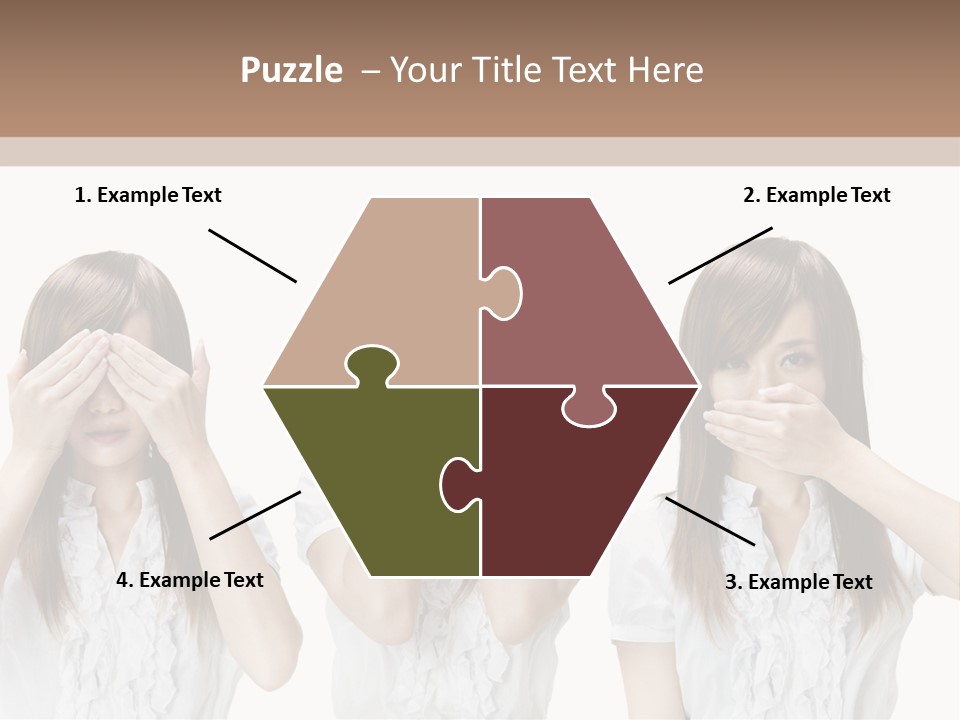 A Woman Covering Her Eyes With Her Hands PowerPoint Template