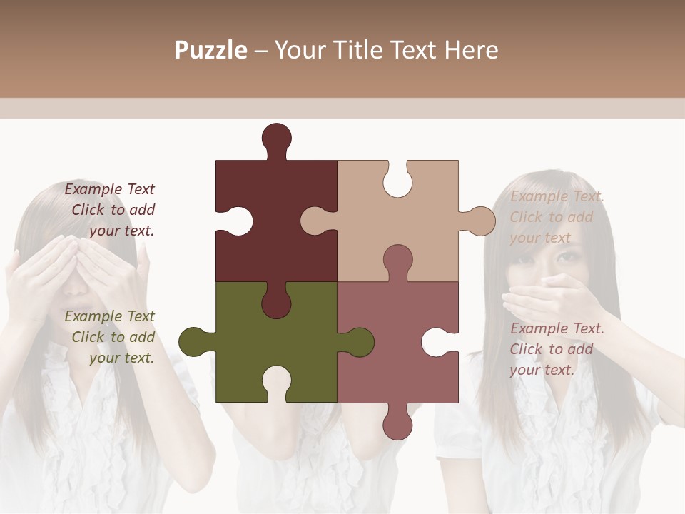 A Woman Covering Her Eyes With Her Hands PowerPoint Template