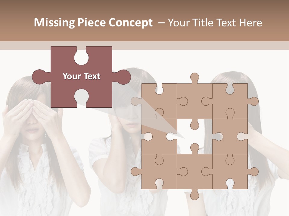 A Woman Covering Her Eyes With Her Hands PowerPoint Template