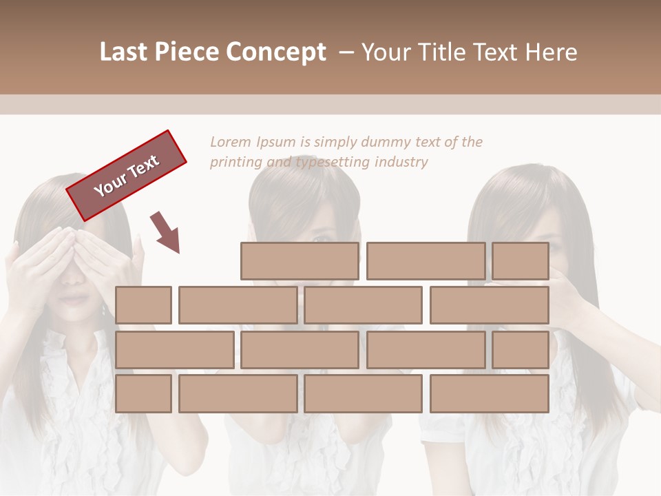 A Woman Covering Her Eyes With Her Hands PowerPoint Template