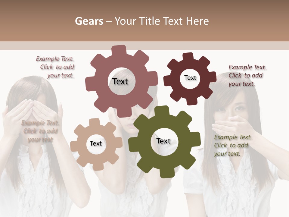 A Woman Covering Her Eyes With Her Hands PowerPoint Template