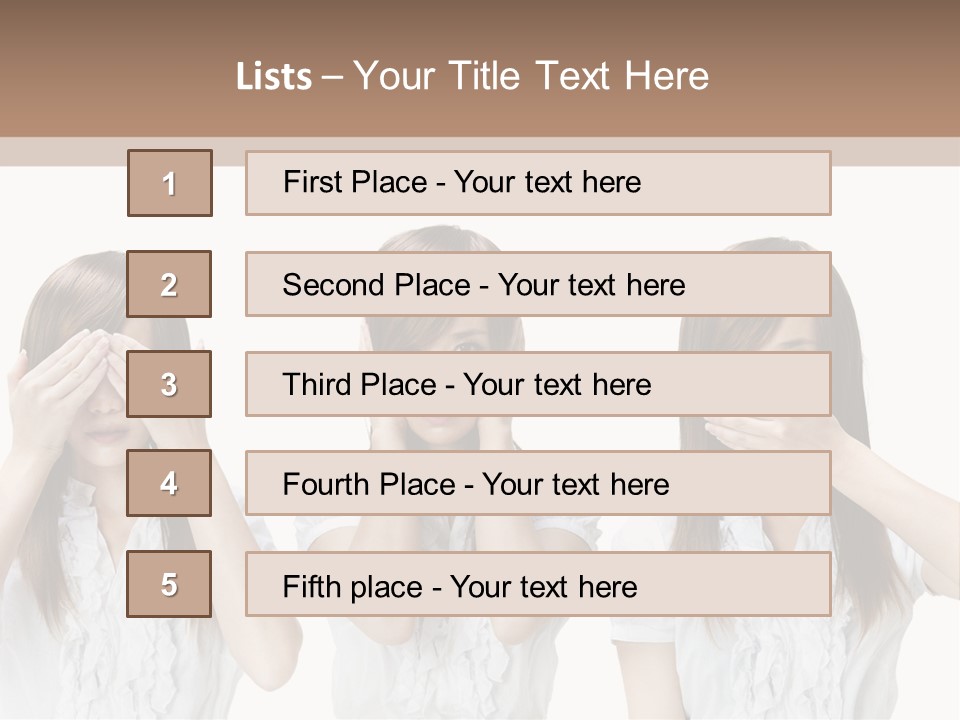 A Woman Covering Her Eyes With Her Hands PowerPoint Template