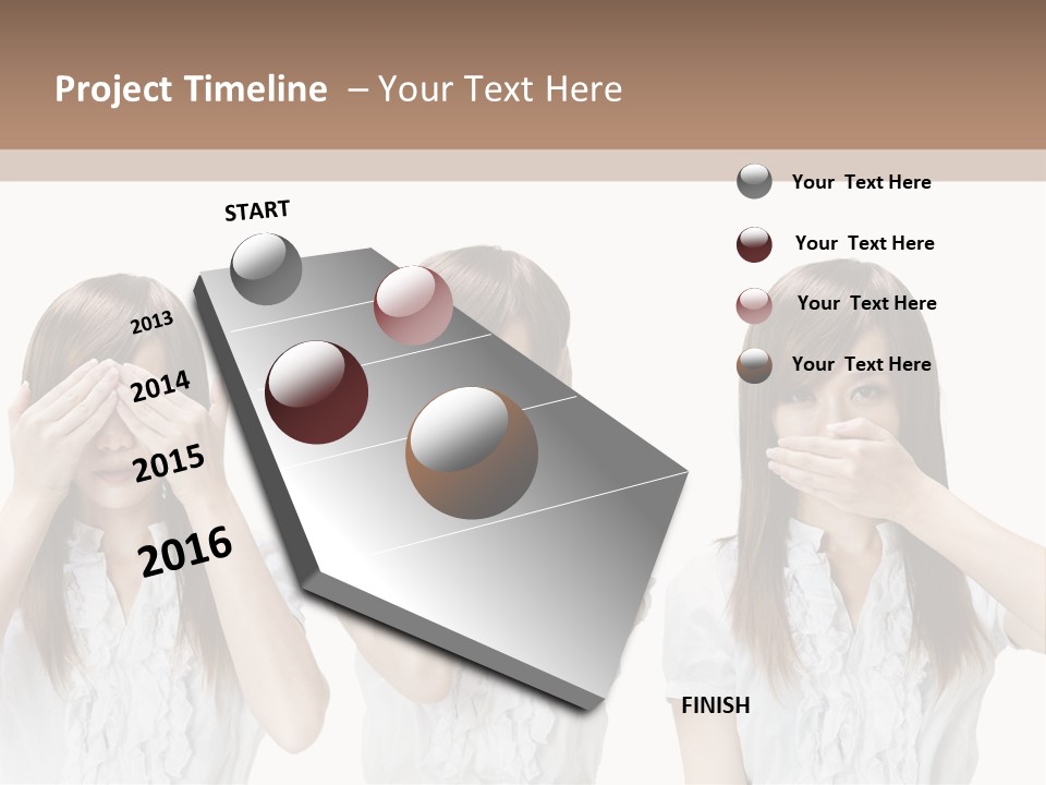 A Woman Covering Her Eyes With Her Hands PowerPoint Template