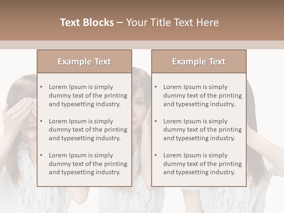 A Woman Covering Her Eyes With Her Hands PowerPoint Template