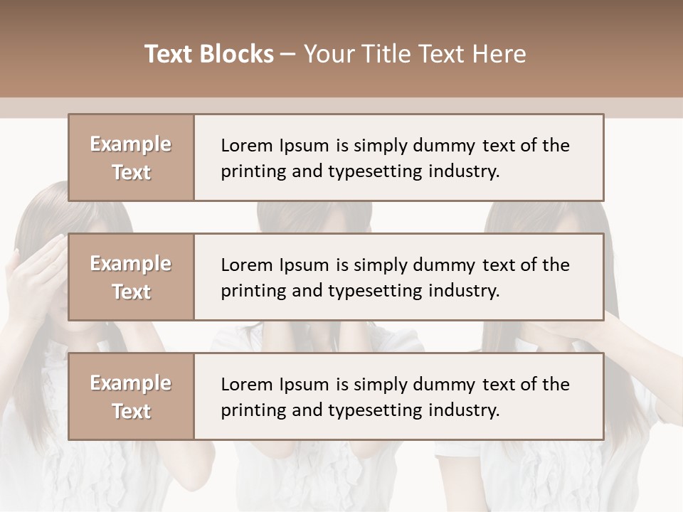 A Woman Covering Her Eyes With Her Hands PowerPoint Template