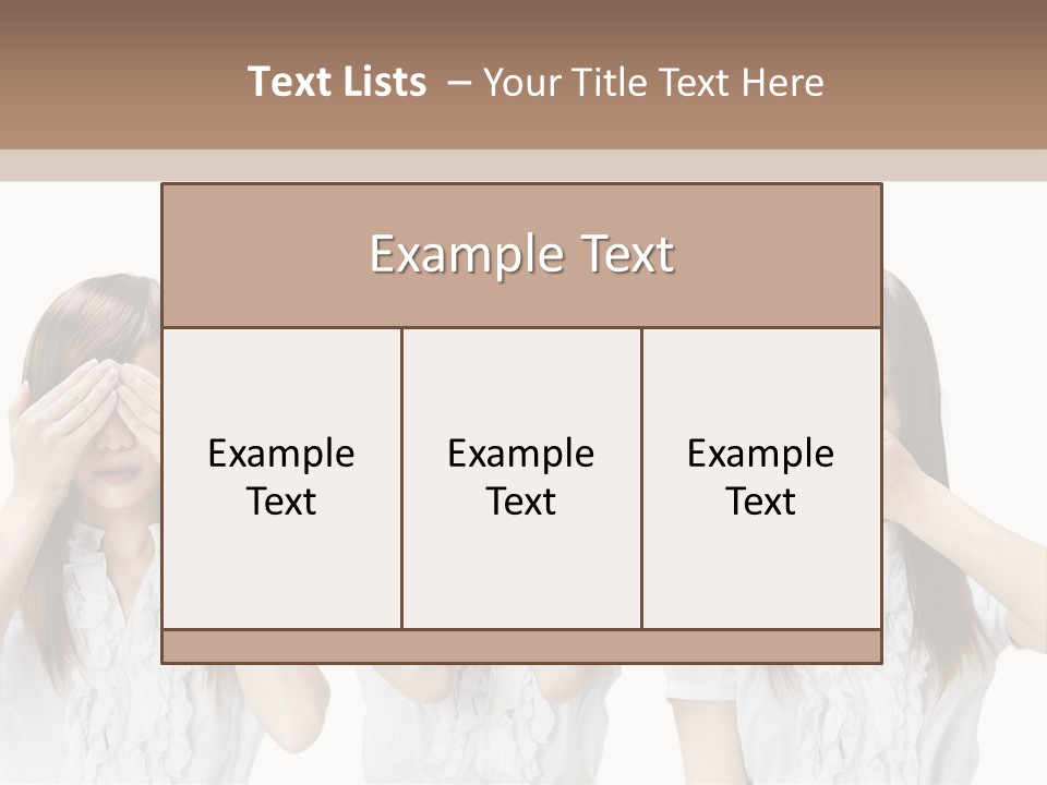 A Woman Covering Her Eyes With Her Hands PowerPoint Template