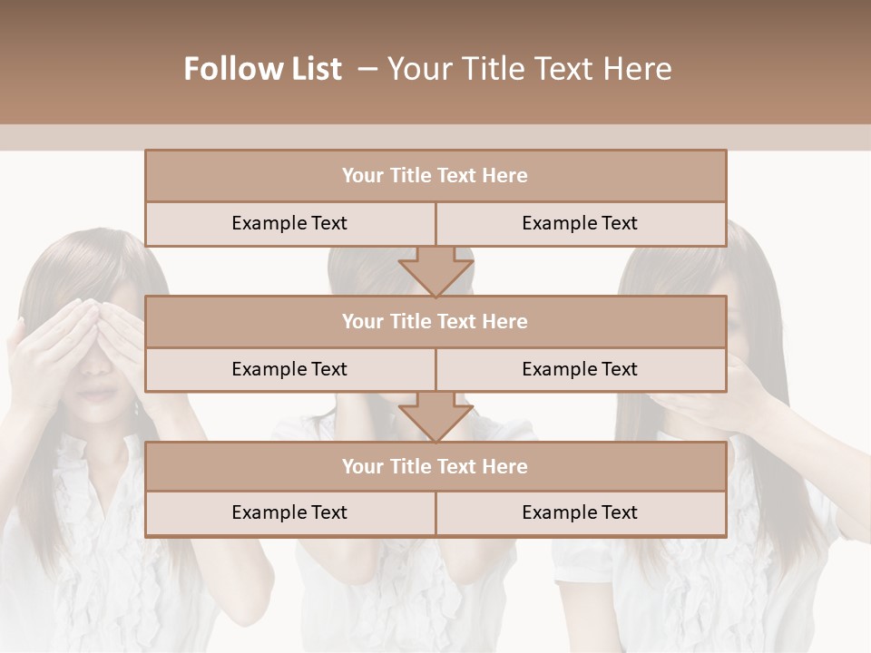 A Woman Covering Her Eyes With Her Hands PowerPoint Template