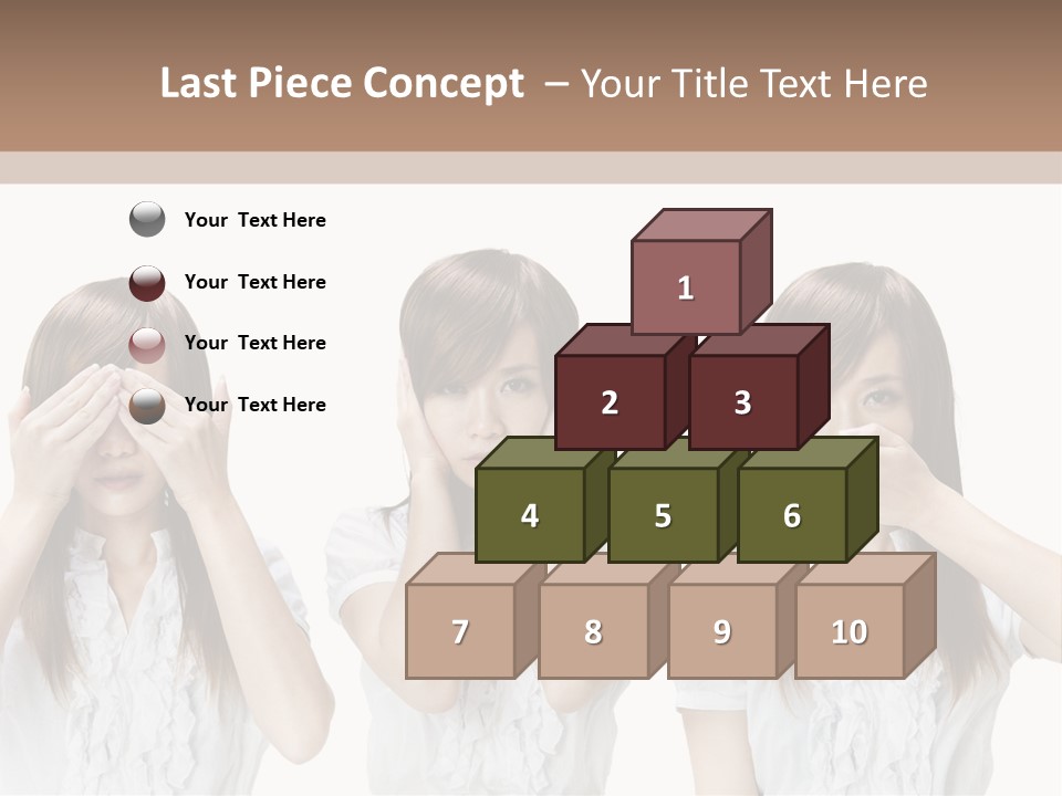 A Woman Covering Her Eyes With Her Hands PowerPoint Template