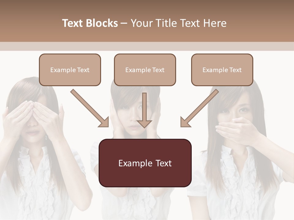 A Woman Covering Her Eyes With Her Hands PowerPoint Template