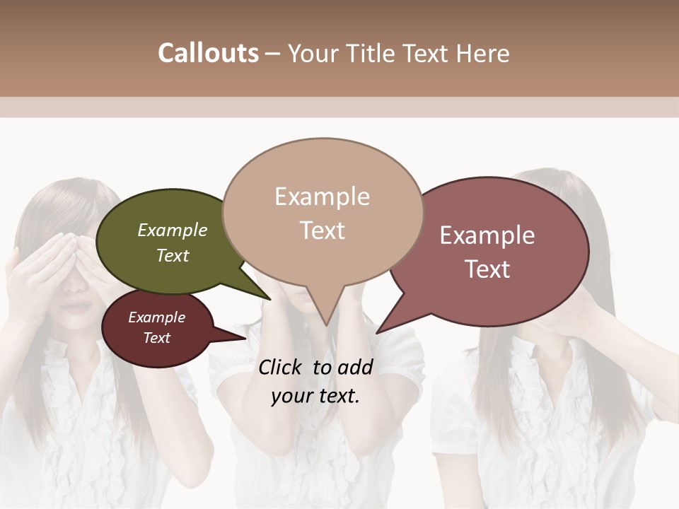 A Woman Covering Her Eyes With Her Hands PowerPoint Template