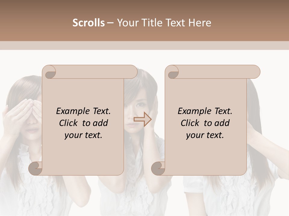 A Woman Covering Her Eyes With Her Hands PowerPoint Template