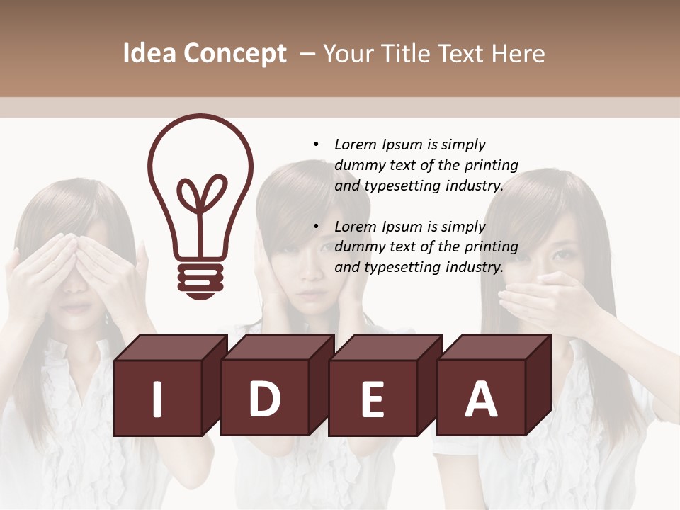 A Woman Covering Her Eyes With Her Hands PowerPoint Template