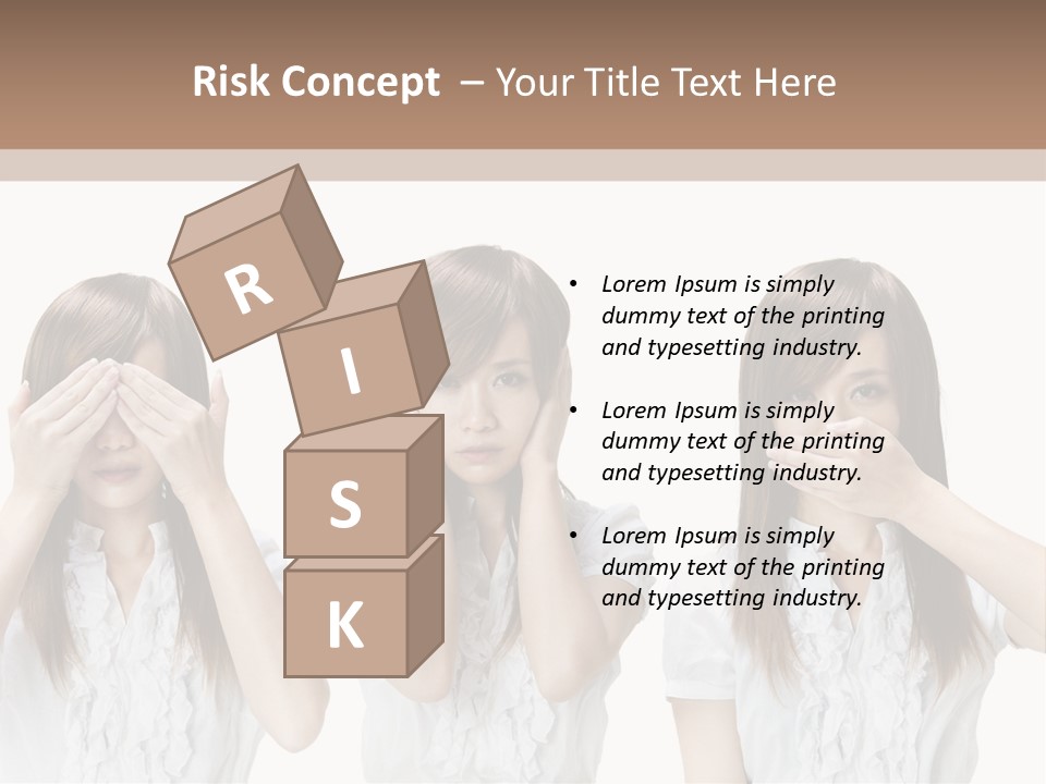 A Woman Covering Her Eyes With Her Hands PowerPoint Template