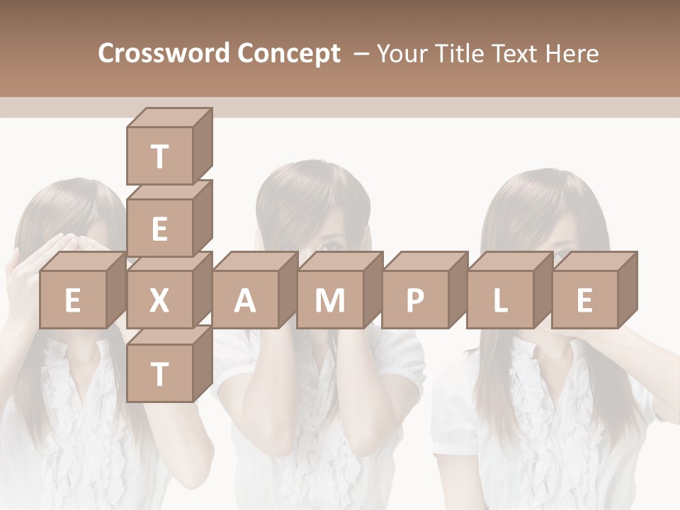 A Woman Covering Her Eyes With Her Hands PowerPoint Template