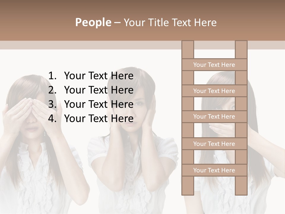 A Woman Covering Her Eyes With Her Hands PowerPoint Template