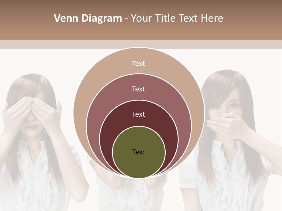 A Woman Covering Her Eyes With Her Hands PowerPoint Template