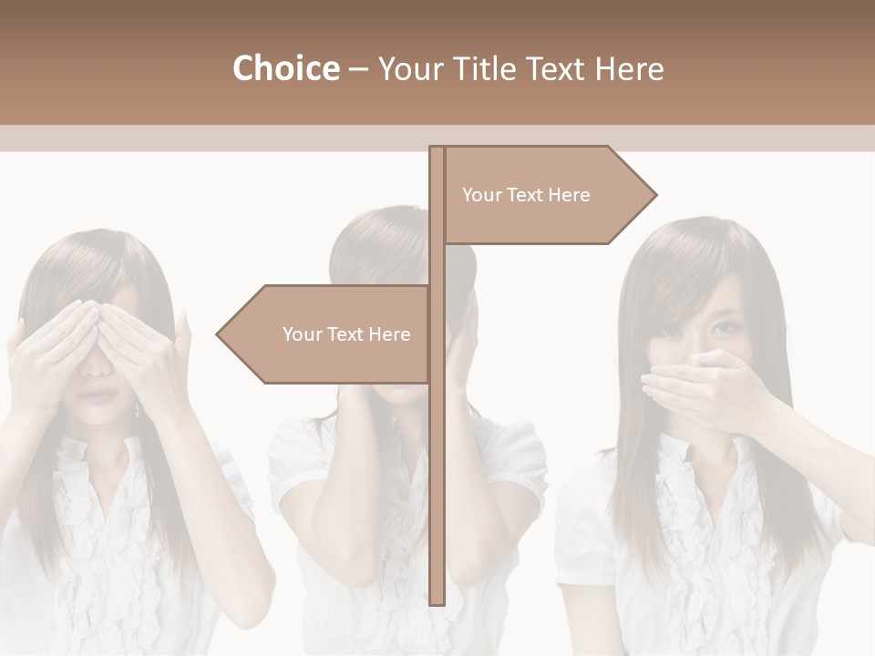 A Woman Covering Her Eyes With Her Hands PowerPoint Template