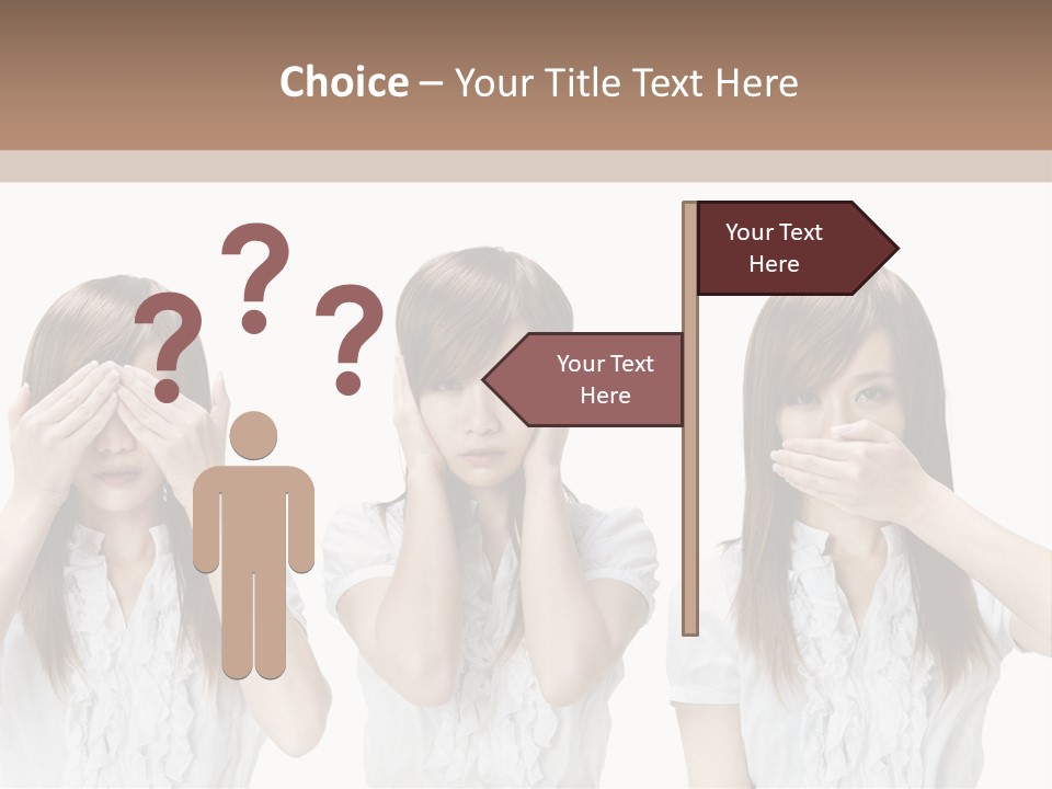 A Woman Covering Her Eyes With Her Hands PowerPoint Template