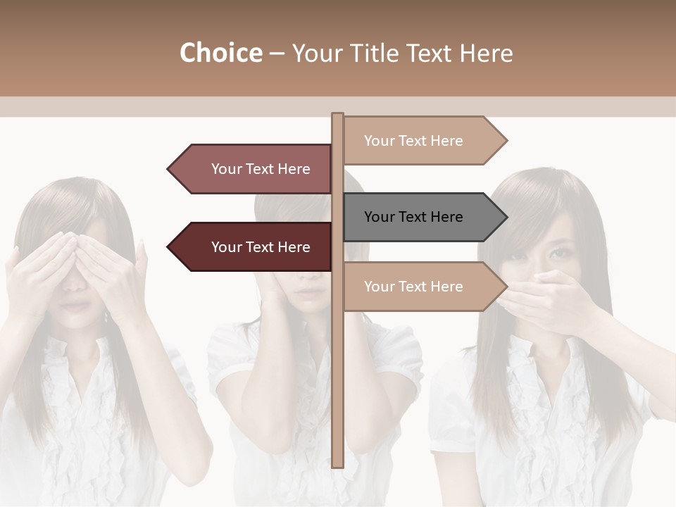 A Woman Covering Her Eyes With Her Hands PowerPoint Template