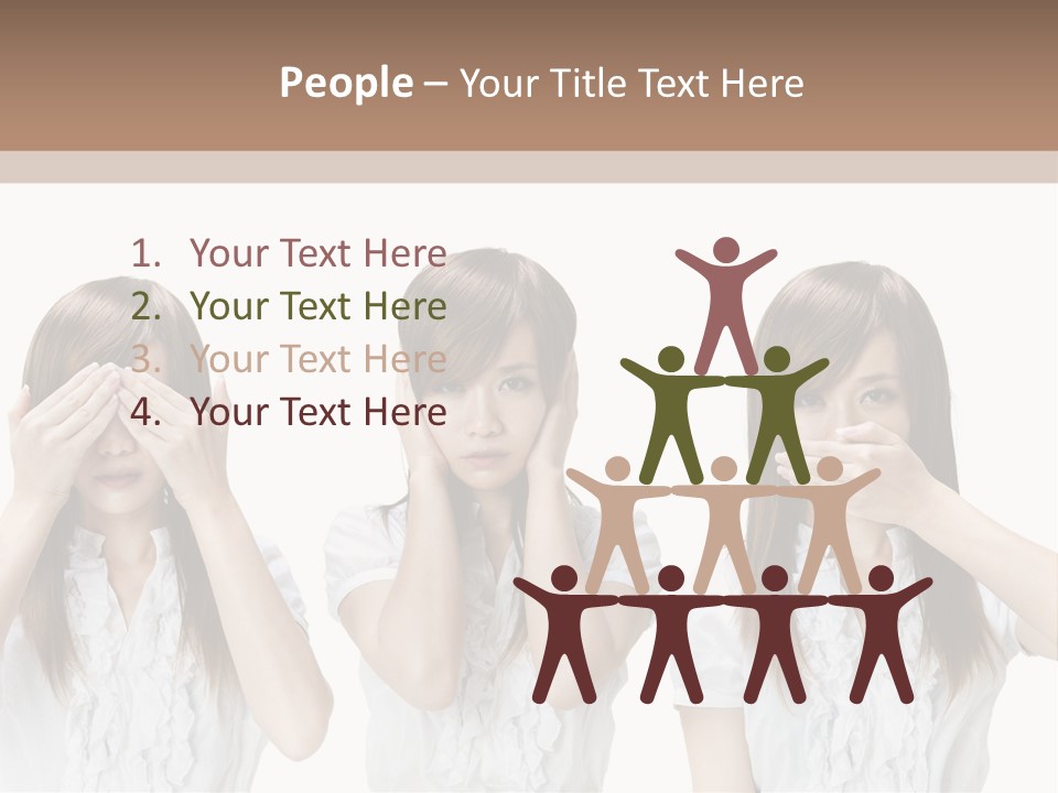 A Woman Covering Her Eyes With Her Hands PowerPoint Template