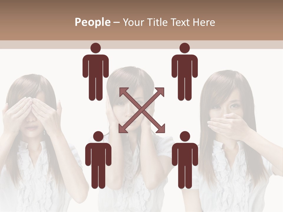 A Woman Covering Her Eyes With Her Hands PowerPoint Template