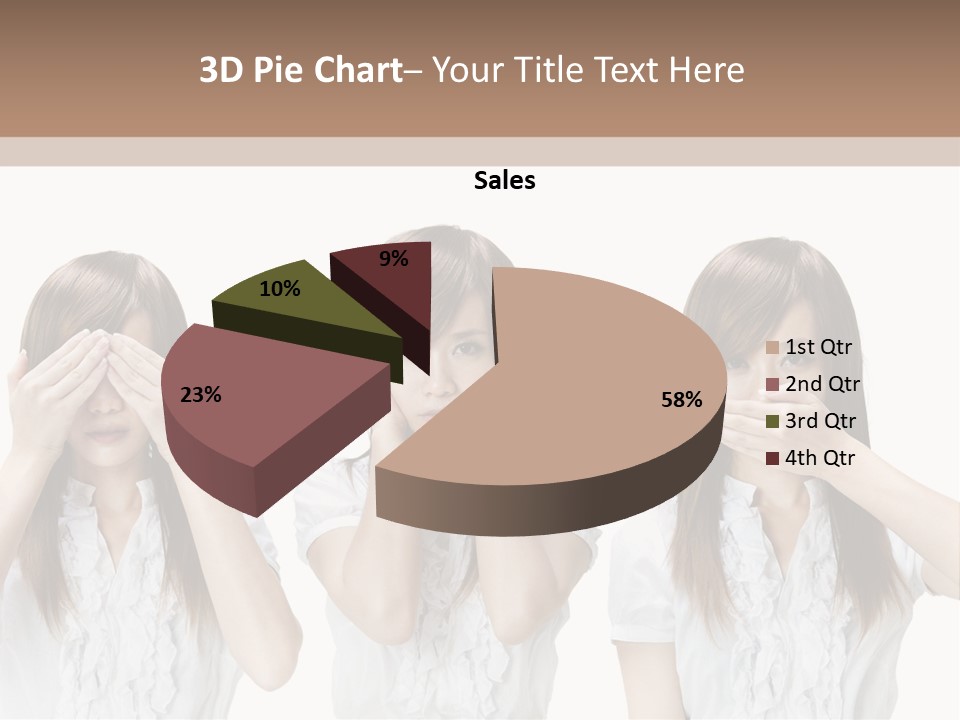 A Woman Covering Her Eyes With Her Hands PowerPoint Template
