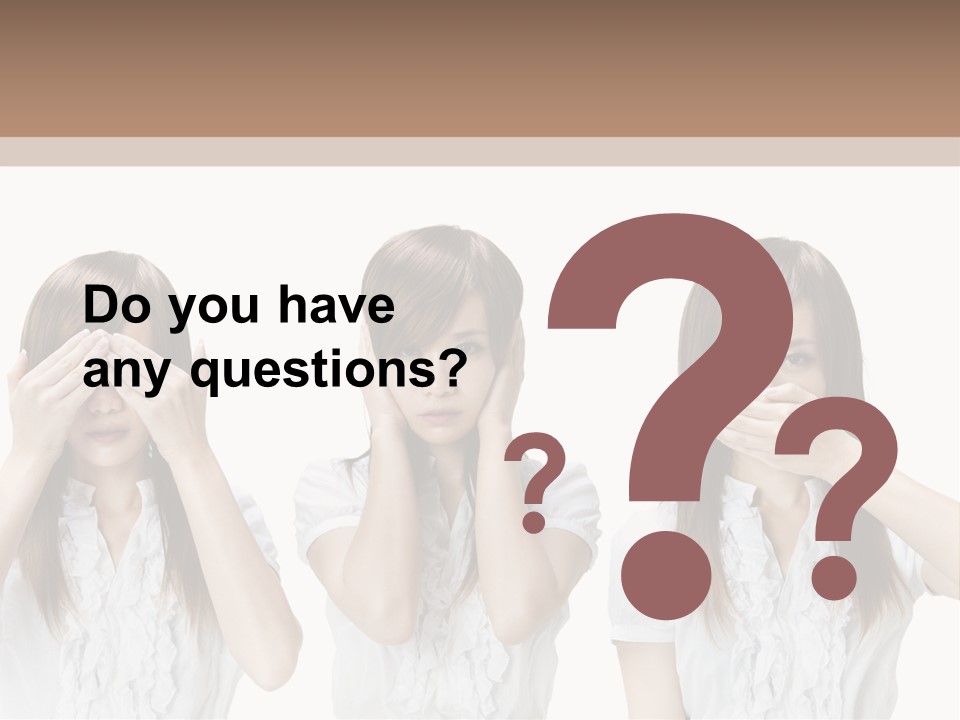 A Woman Covering Her Eyes With Her Hands PowerPoint Template