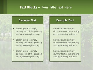 A Castle In The Middle Of A Lake Surrounded By Trees PowerPoint Template