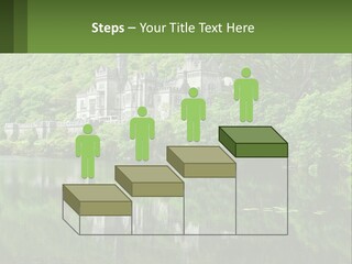 A Castle In The Middle Of A Lake Surrounded By Trees PowerPoint Template