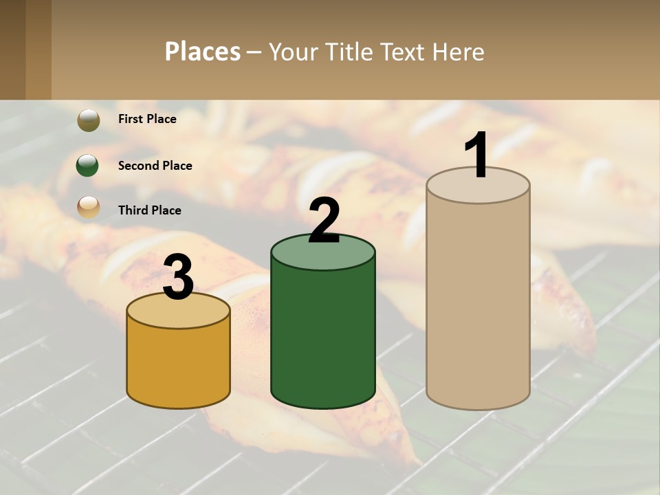 A Bunch Of Food That Is On A Grill PowerPoint Template