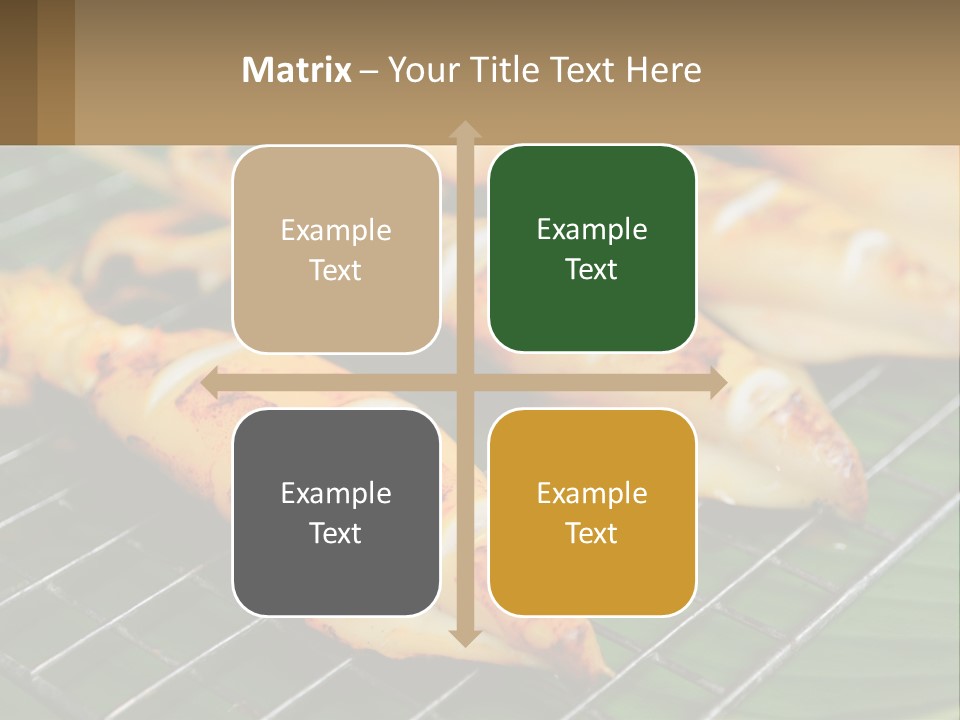 A Bunch Of Food That Is On A Grill PowerPoint Template