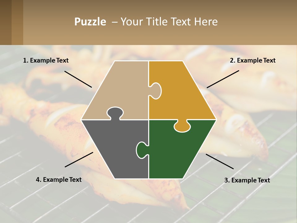 A Bunch Of Food That Is On A Grill PowerPoint Template