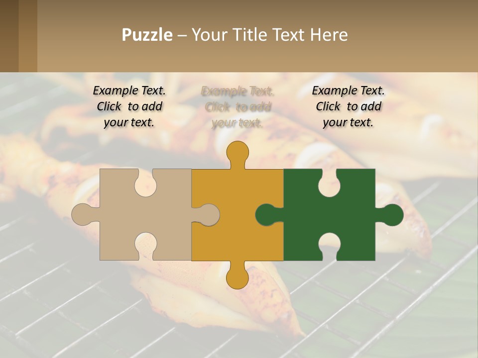 A Bunch Of Food That Is On A Grill PowerPoint Template