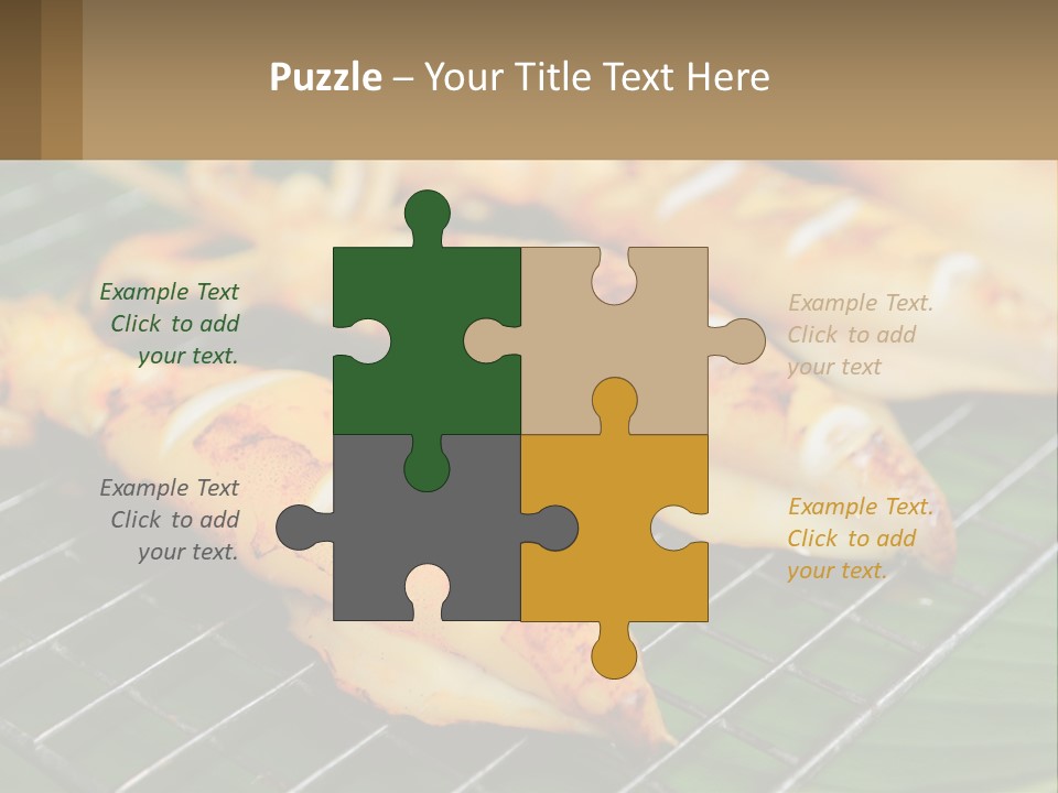 A Bunch Of Food That Is On A Grill PowerPoint Template