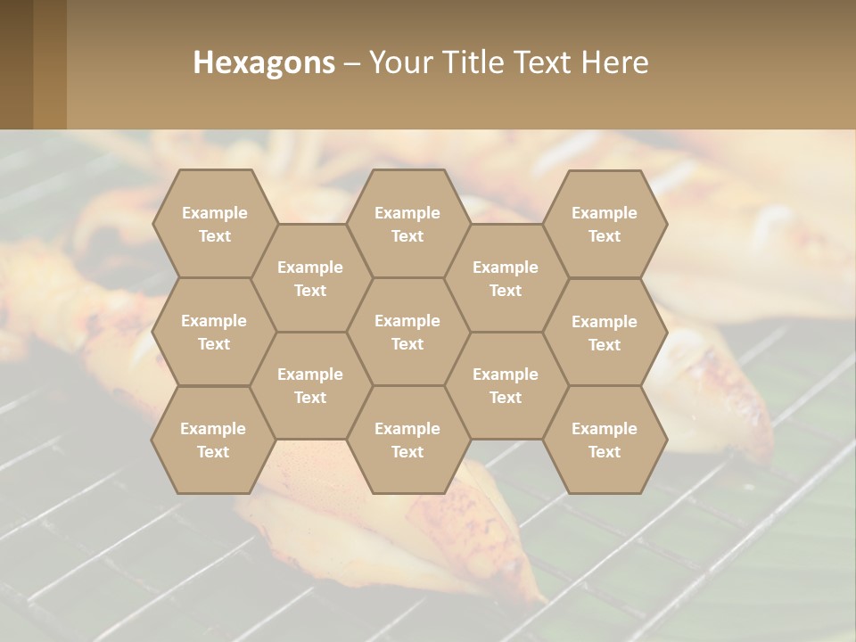 A Bunch Of Food That Is On A Grill PowerPoint Template