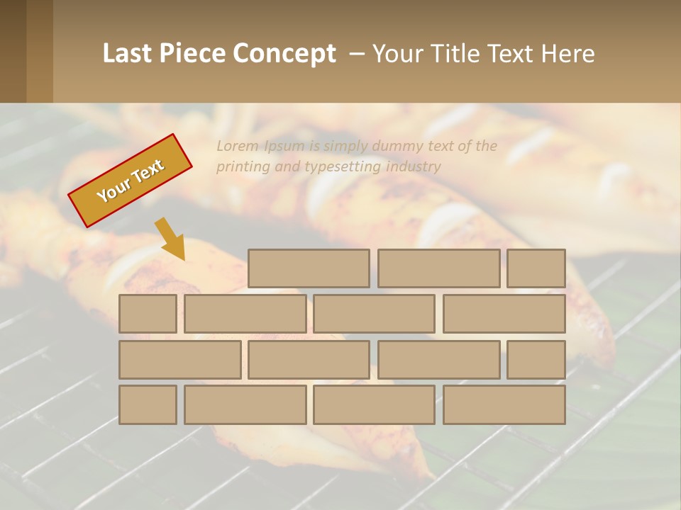 A Bunch Of Food That Is On A Grill PowerPoint Template